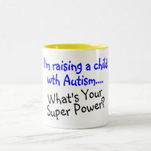 Caneca De Café Em Dois Tons Aumentando uma criança com autismo o que é seu