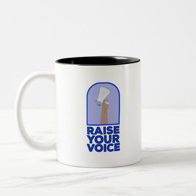 Caneca De Café Em Dois Tons Aumente sua voz (Esquerda)