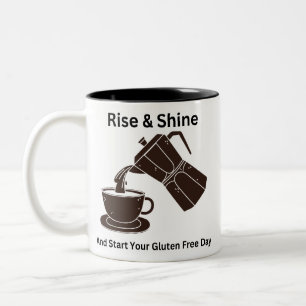 Caneca De Café Em Dois Tons Aumento e brilho