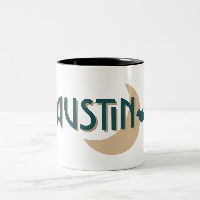 Caneca De Café Em Dois Tons Austin City Bat Mug (Centro)