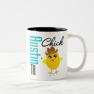Caneca De Café Em Dois Tons Austin TX Chick-2