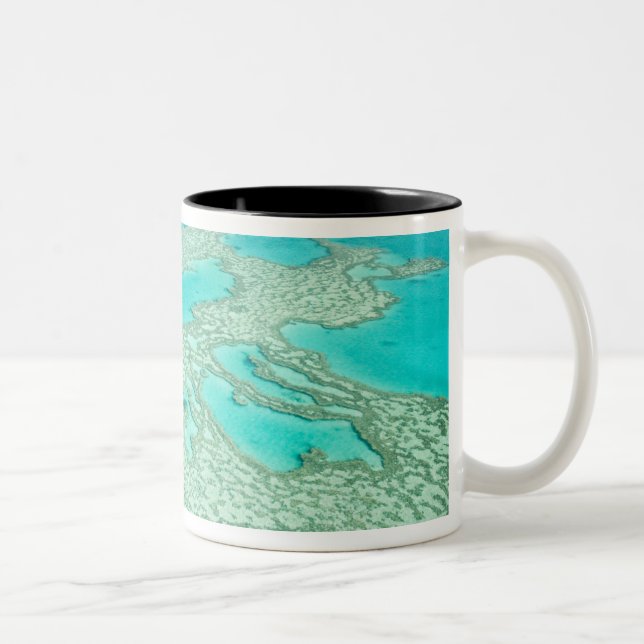 Caneca De Café Em Dois Tons Austrália, Queensland, Costa de Whitsunday, Grande (Direita)