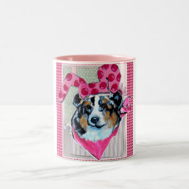 CANECA DE CAFÉ EM DOIS TONS AUSTRALIAN SHEPHERD