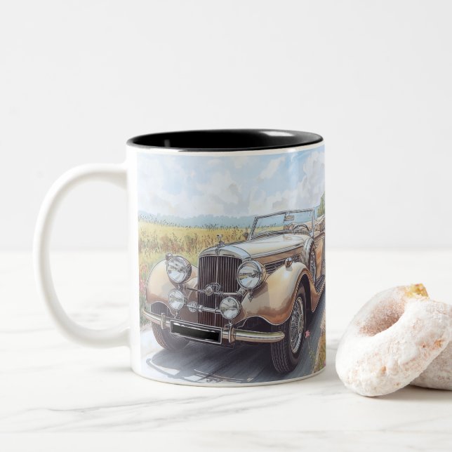 CANECA DE CAFÉ EM DOIS TONS AUTO CAR DESIGN (Com Donut)