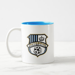 Caneca De Café Em Dois Tons Autobahn Soccer Club Shield Coffee Mug