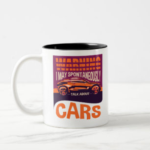 Caneca De Café Em Dois Tons Automotores De Pé-De-Pé-De-Carro