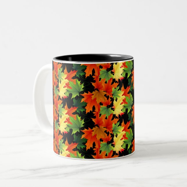 Caneca De Café Em Dois Tons Autumn Fall Deixa Mug (Frente Esquerda)