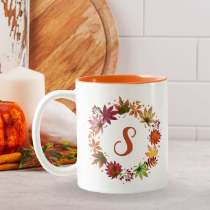 Caneca De Café Em Dois Tons Autumn Harvest Calling Deixa Monograma