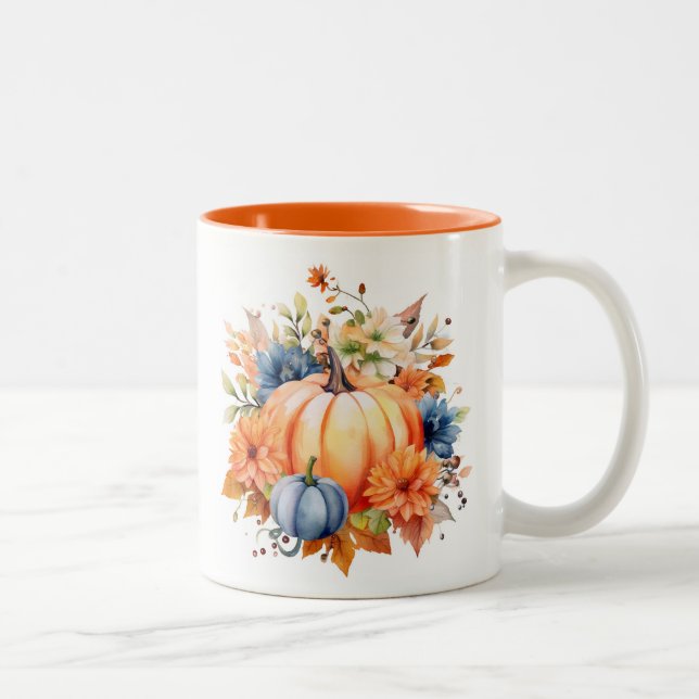 Caneca De Café Em Dois Tons Autumn Pumpkins (Direita)