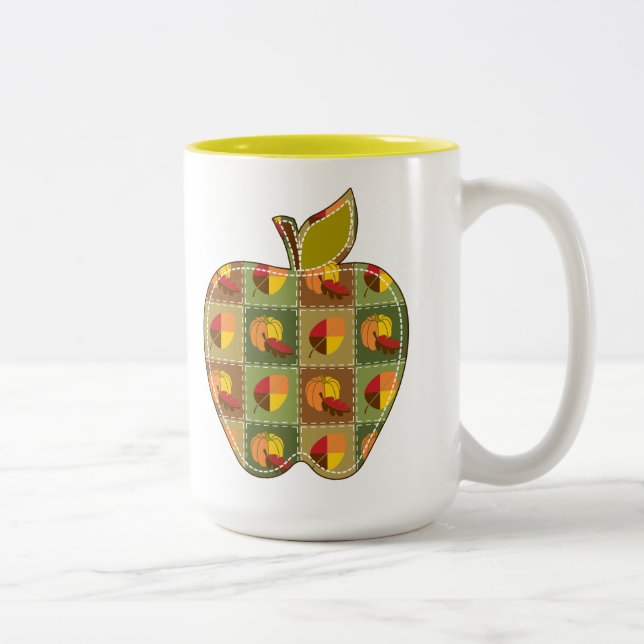 Caneca De Café Em Dois Tons Autumn Quilt Mug (Direita)