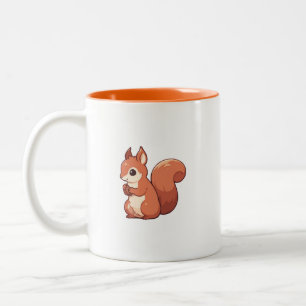 Caneca De Café Em Dois Tons Autumn Squirrel Aestético