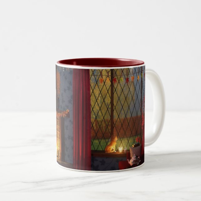 Caneca De Café Em Dois Tons Autumn Tranquile (Frente Esquerda)
