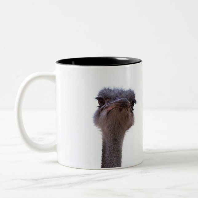 Caneca De Café Em Dois Tons Ave avestruz (Esquerda)