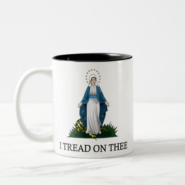Caneca De Café Em Dois Tons Ave Maria (Esquerda)