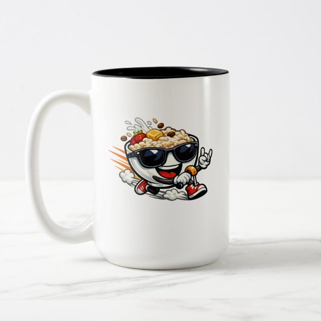 Caneca De Café Em Dois Tons Aveia de Corrida (Esquerda)