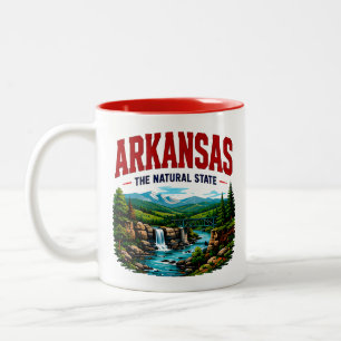 Caneca De Café Em Dois Tons Aventura de Beleza Natural do Arkansas