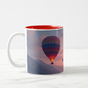Caneca De Café Em Dois Tons Aventuras de Sonho com Balões