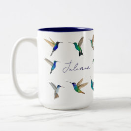 Caneca De Café Em Dois Tons Aves
