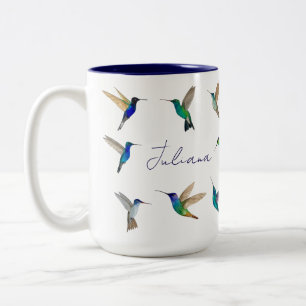 Caneca De Café Em Dois Tons Aves