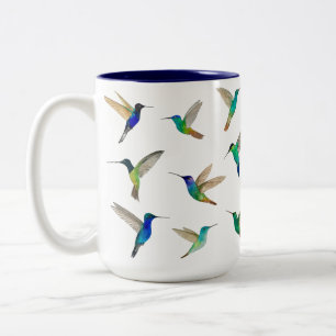Caneca De Café Em Dois Tons Aves