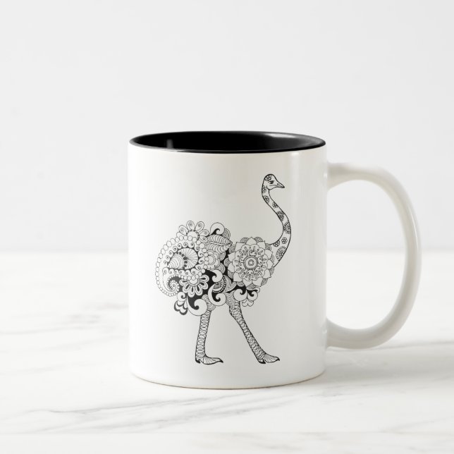 Caneca De Café Em Dois Tons Avestruz inspirada (Direita)