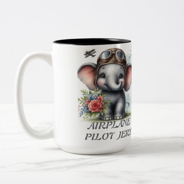 CANECA DE CAFÉ EM DOIS TONS AVIÃO PILOTO JERY (Esquerda)