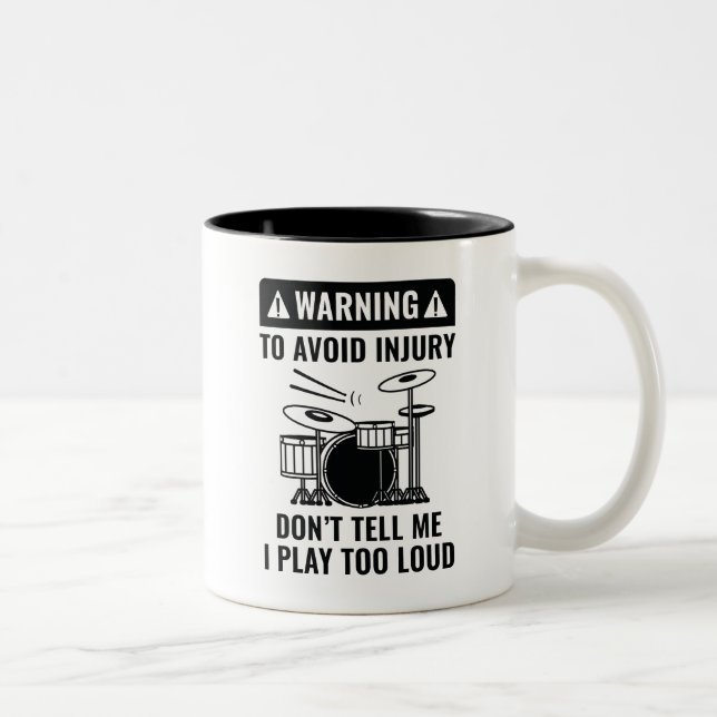 Caneca De Café Em Dois Tons Aviso do Drummer (Direita)