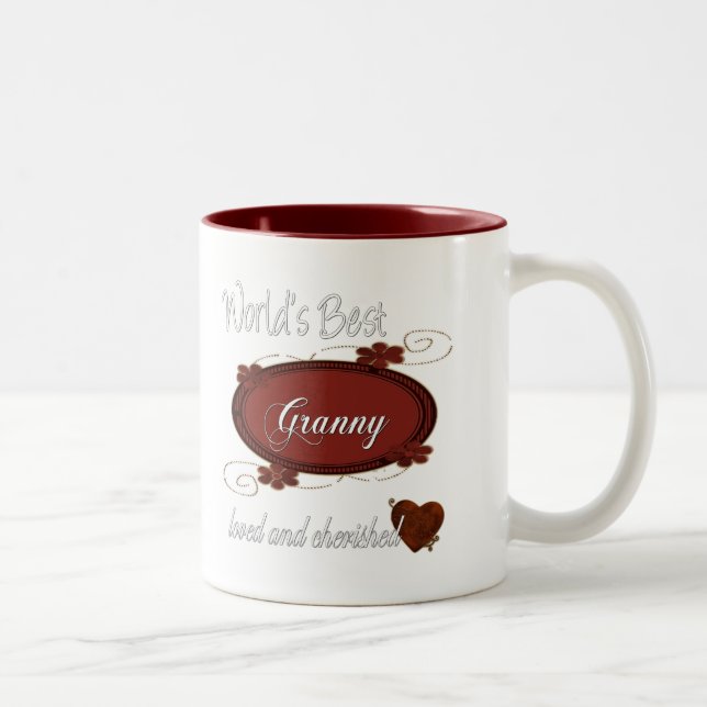 Caneca De Café Em Dois Tons Avó amada (Direita)