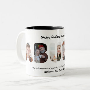 Caneca De Café Em Dois Tons Avó Colagem de Fotos Personalizadas Avó