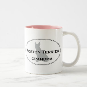 Caneca De Café Em Dois Tons Avó de Boston Terrier