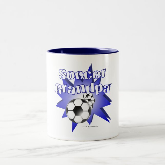 Caneca De Café Em Dois Tons Avô de futebol (Centro)