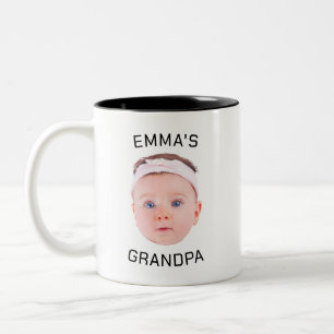 Caneca De Café Em Dois Tons Avô Deu Mug, Cara De Bebê Personalizada, Presente