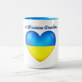 Caneca De Café Em Dois Tons Avó do ucraniano #1