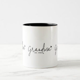 Caneca De Café Em Dois Tons Avó Estabeleceu Novo Presente de Avó