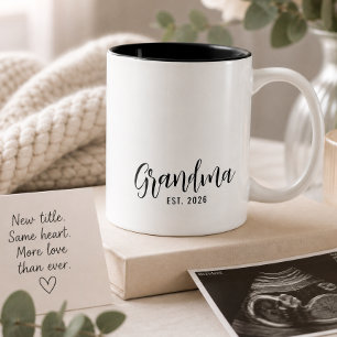Caneca De Café Em Dois Tons Avó Estabeleceu Novo Presente de Avó