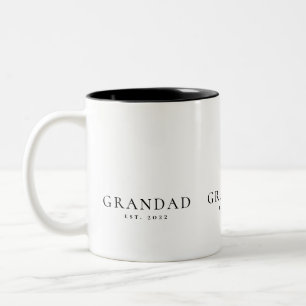 Caneca De Café Em Dois Tons Avô Estabeleceu Novo Presente de Avô