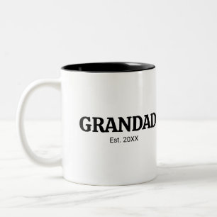 Caneca De Café Em Dois Tons Avô Estabeleceu Novo Presente de Avô