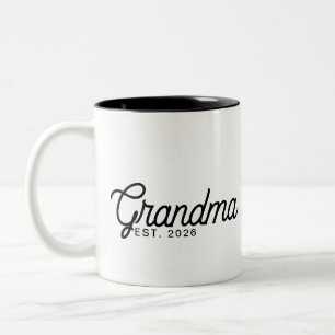Caneca De Café Em Dois Tons Avó Estabeleceu Novo Presente de Avó