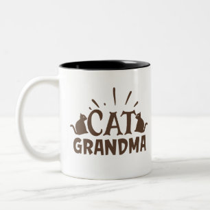 Caneca De Café Em Dois Tons 
Avó Gato