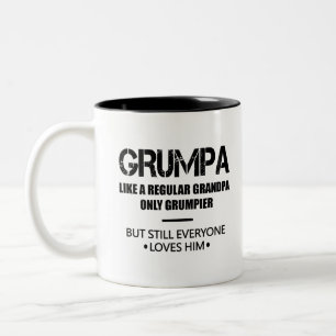 Caneca De Café Em Dois Tons Avô Mal-Humorado Como Um Avô Normal Só Que Mais Ma