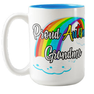 Caneca De Café Em Dois Tons Avó Orgulhosa do Autismo