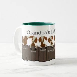 Caneca De Café Em Dois Tons Avô, Pequeno Herdeiro de 9 Caprinos