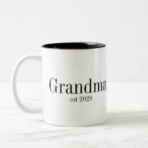 Avó Personalizado Moderno Preto e Branco