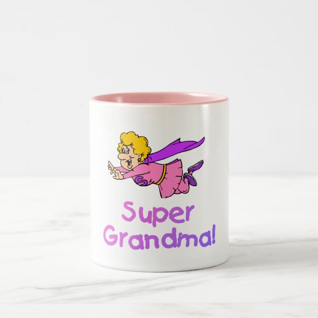 Caneca De Café Em Dois Tons Avó super (vôo) (Centro)