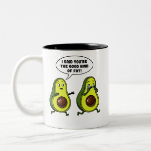 Caneca De Café Em Dois Tons Avocado O Bom Tipo De Piada De Vegan Engraçado