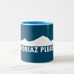 Caneca De Café Em Dois Tons Avoriaz France Por Favor