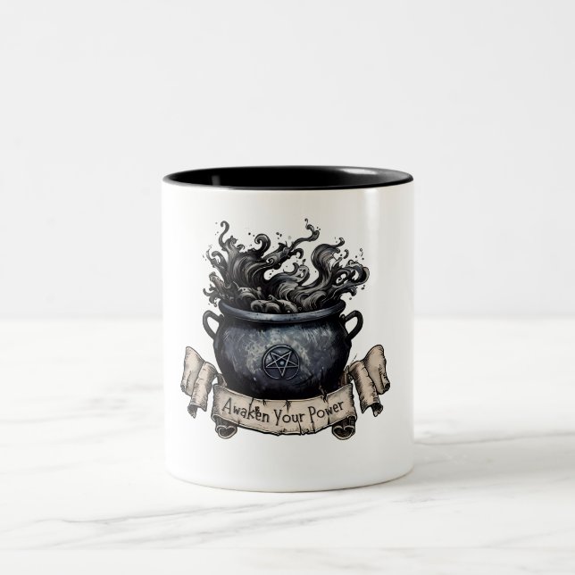 Caneca De Café Em Dois Tons Awaken Your Power Cauldron (Centro)