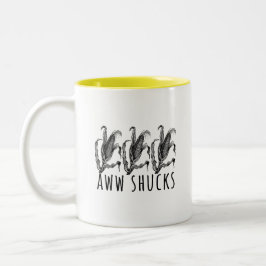 Caneca De Café Em Dois Tons Aww Shucks Corn Husk Funny Farm