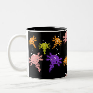 Caneca De Café Em Dois Tons Axaotl Salamander Kids Gift