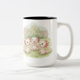 Caneca De Café Em Dois Tons Axolote Bebê & Amigos